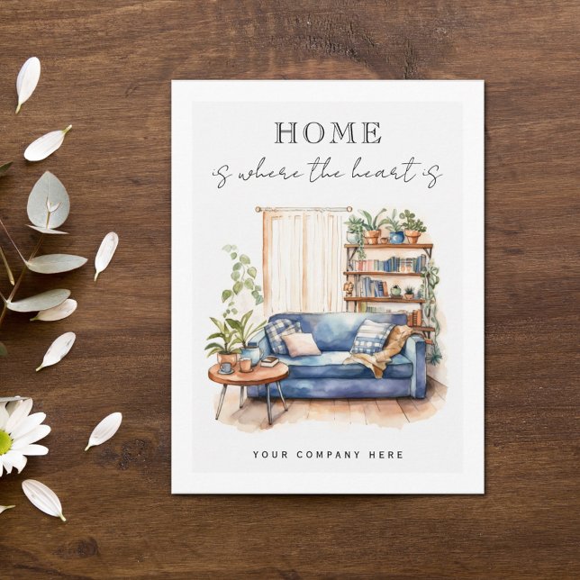 Home is Where the Heart is Realty Farming Postcard (Creator Uploaded)