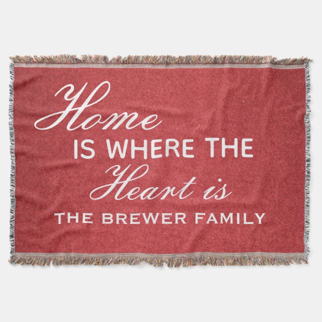 Home Is Where The Heart Is Throw Blanket (Front)