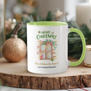 Home Is Where the Heart   Real Estate Marketing  Mug