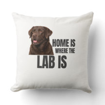 Home Is Where the Lab Is Throw Pillow