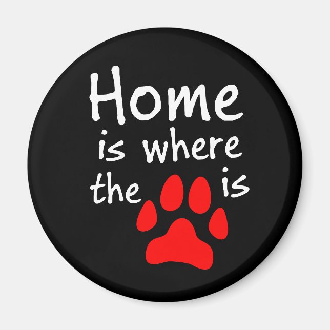 Home is where the paw print is Magnet (Front)