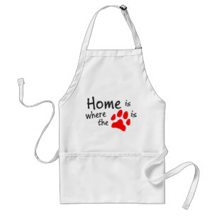 Home is where the paw print is White Apron