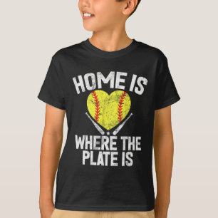 Home Is Where The Plate Is Softll Catcher Softll L T-Shirt