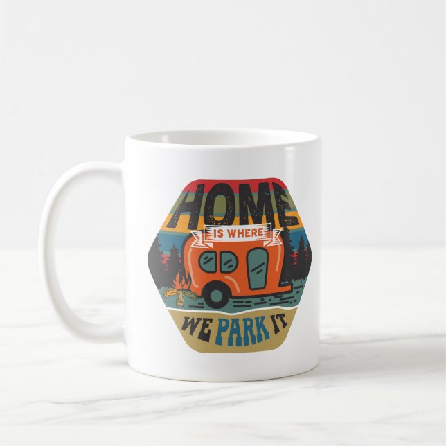Home Is Where We Park It Coffee Mug (Left)