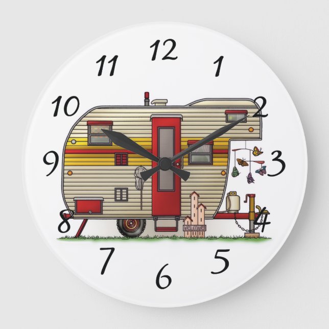 Home is where we park it large clock (Front)