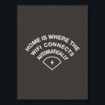 Home is where WiFi connects automagically Poster<br><div class="desc">A geeky poster, with the caption "Home is where WiFi connects automagically"</div>