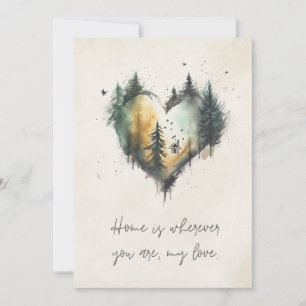 Home Is Where You Are Happy Valentine's Holiday Card