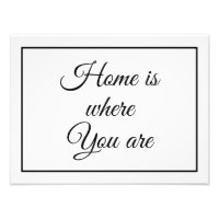 Home is where you are photo / poster
