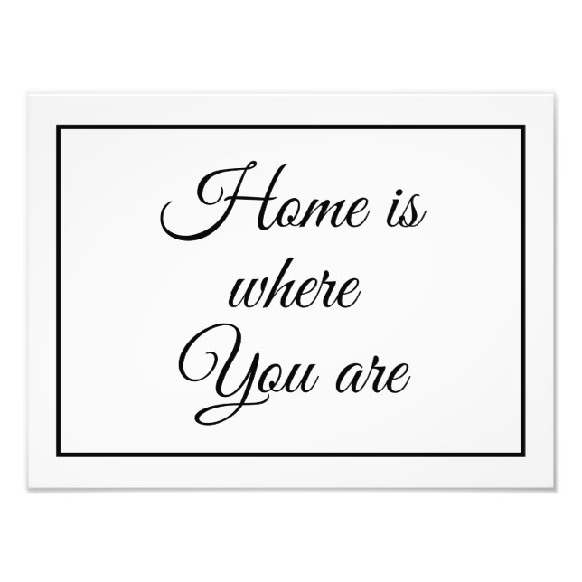 Home is where you are photo / poster (Front)