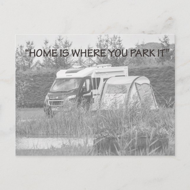 "Home is where you park it" postcards (Front)