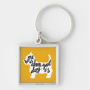 Home Is Where Your Dog Is Key Ring