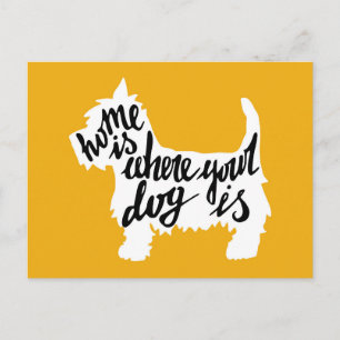 Home Is Where Your Dog Is Postcard