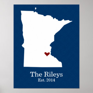 Home is Where Your Heart Is - Minnesota Poster