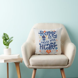 Home is where your heart is Throw Pillow