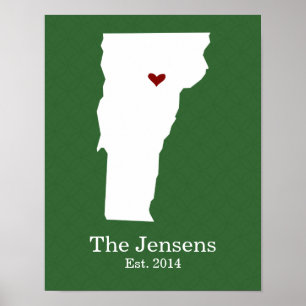 Home is Where Your Heart Is - Vermont Poster
