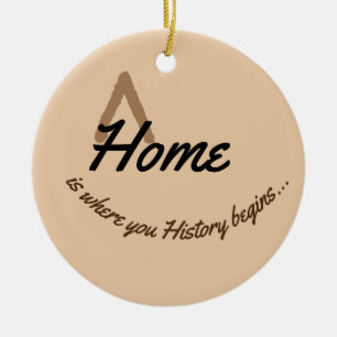 home is where your historic begins ceramic tree decoration