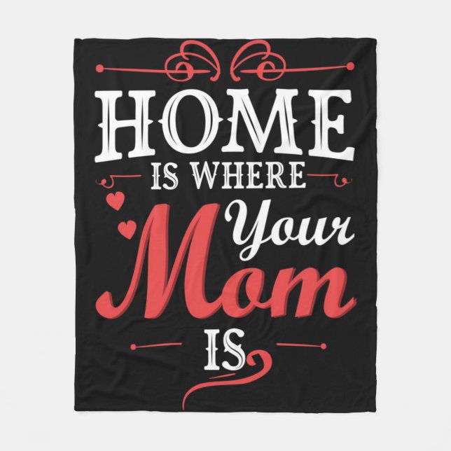 Home Is Where Your Mum Is Fleece Blanket (Front)