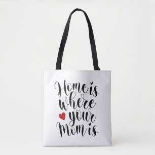 Home is Where Your Mum is Mother's Day   Tote Bag