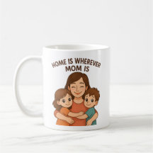 Home Is Wherever Mum Is Mug Cute Mother's Day Gift