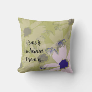 Home is Wherever Mum is Throw Pillow