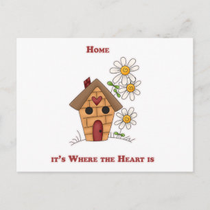 Home it's Where the Heart is Postcard