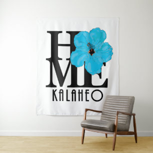 HOME Kalaheo Blue Hibiscus Tapestry