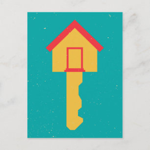 home key postcard