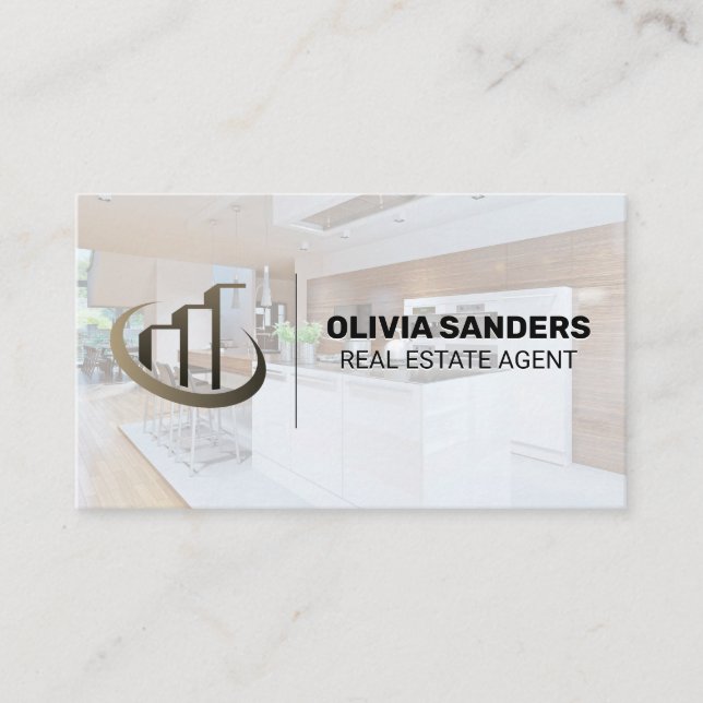 Home Kitchen | Realtor Logo Business Card (Front)