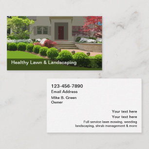Home Lawn And Landscaping Business Cards