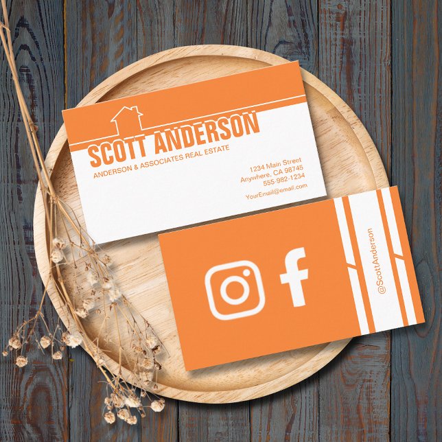 Home Logo Orange Business Card (Creator Uploaded)