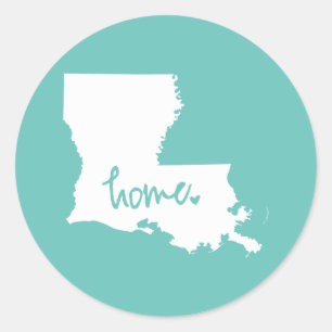 Home Louisiana Custom Colour Classic Round Sticker