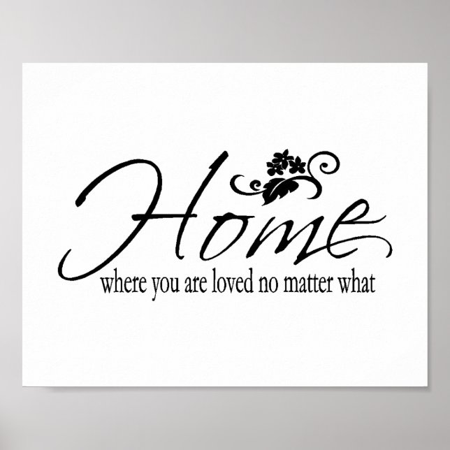 Home & Love Quote Poster (Front)
