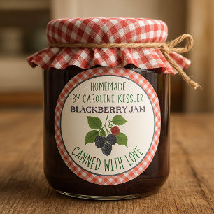 Home Made Blackberry Jam Canning Label Sheet