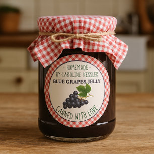 Home Made Blue Grape Jelly Canning Label Sheet