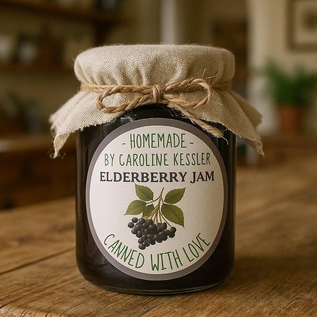 Home Made Elderberry Jam Canning Label Sheet (Creator Uploaded)