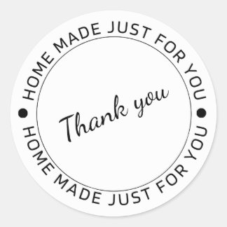 Home Made Just For You Thank You Sticker Pack