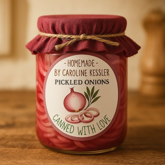 Home Made Pickled Red Onions Canning Label Sheet (Creator Uploaded)