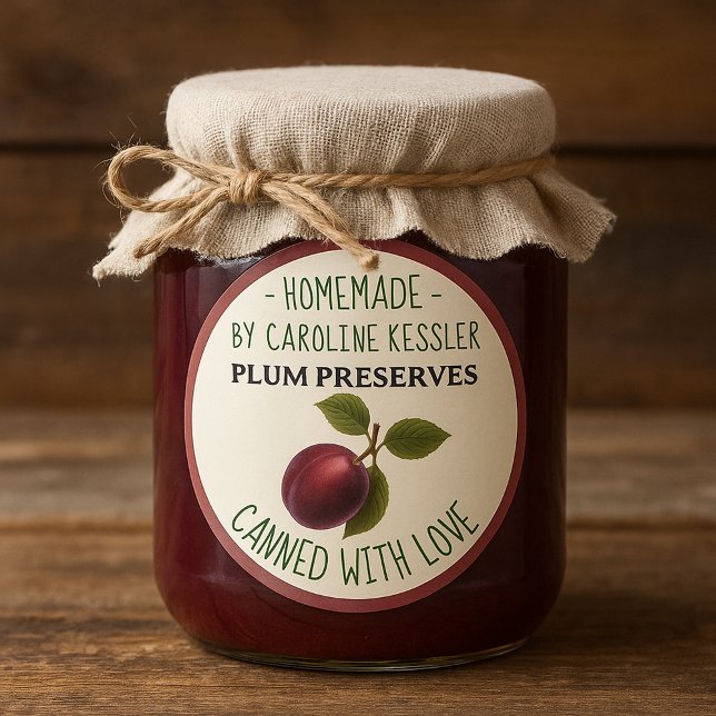 Home Made Plum Preserves Canning Label Sheet (Creator Uploaded)
