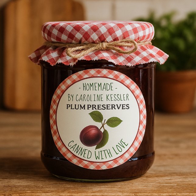 Home Made Plum Preserves Canning Label Sheet (Creator Uploaded)