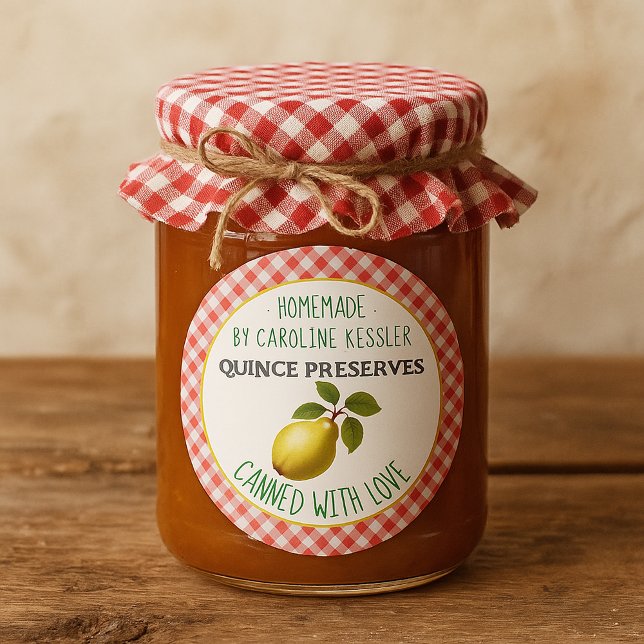 Home Made Quince Preserves Canning Label Sheet (Creator Uploaded)