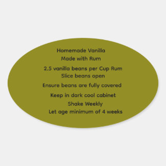 Home Made Vanilla Bourbon Recipe labels