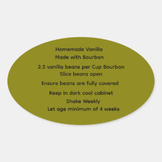 Home Made Vanilla  Bourbon Recipe labels