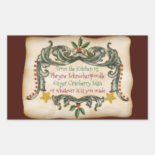 Home-Made Victorian Christmas - Personalised Rectangular Sticker