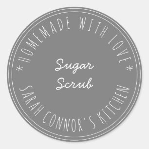 Home made with love Sugar Scrub Kraft Spa Classic Round Sticker