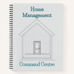 Home Management Command Center Blueprint Binder Notebook