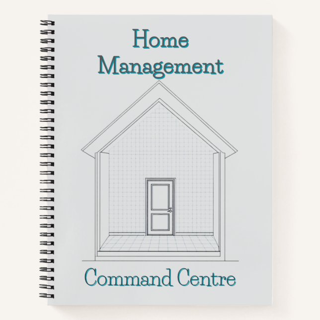 Home Management Command Center | Blueprint Binder  Notebook (Front)