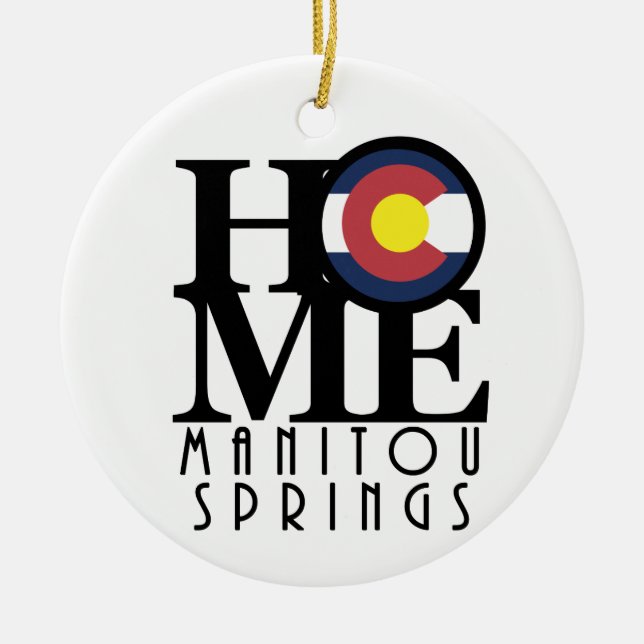 HOME Manitou Springs Ceramic Tree Decoration (Front)