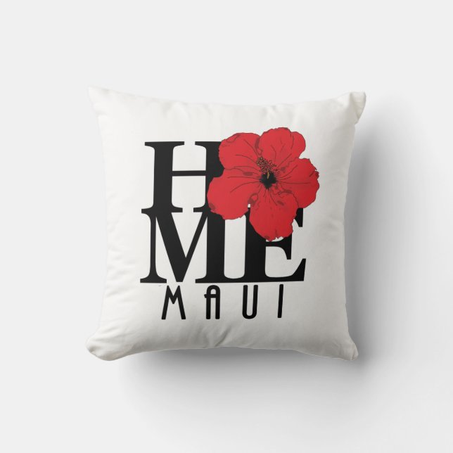 HOME Maui Red Hibiscus Cushion (Front)