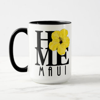 HOME Maui Yellow Hibiscus 15oz Mug