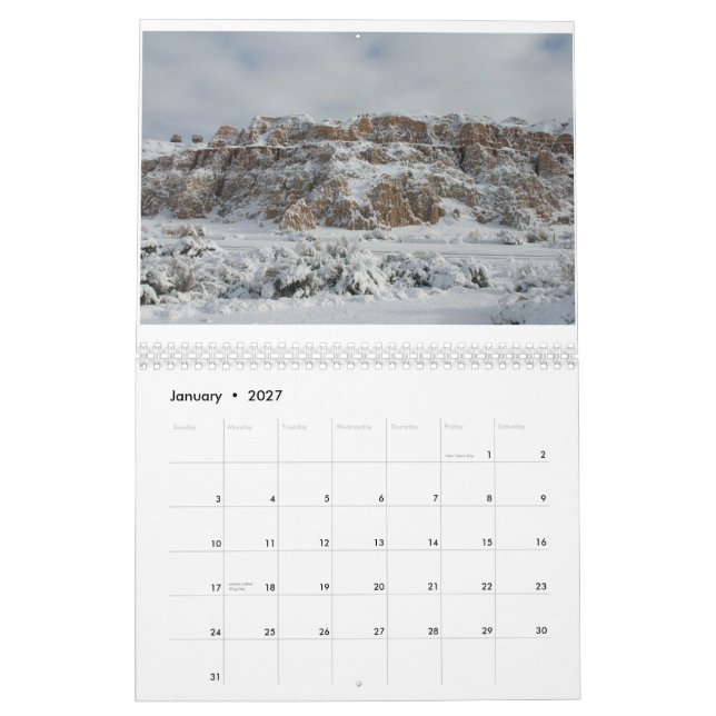 Home means Nevada... Calendar (Jan 2027)